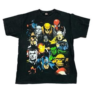 MAD Engine Black Marvel Logo T-Shirt